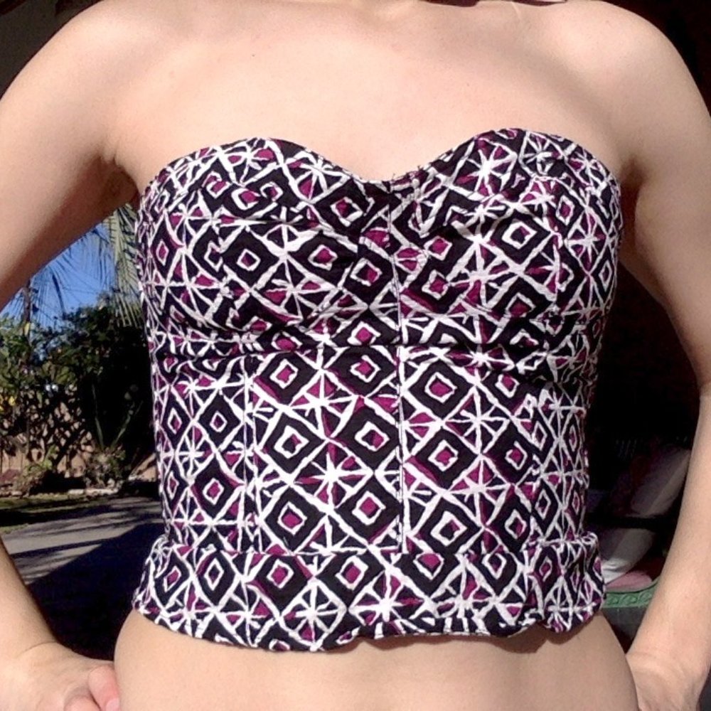 Lucca couture strapless bustier top